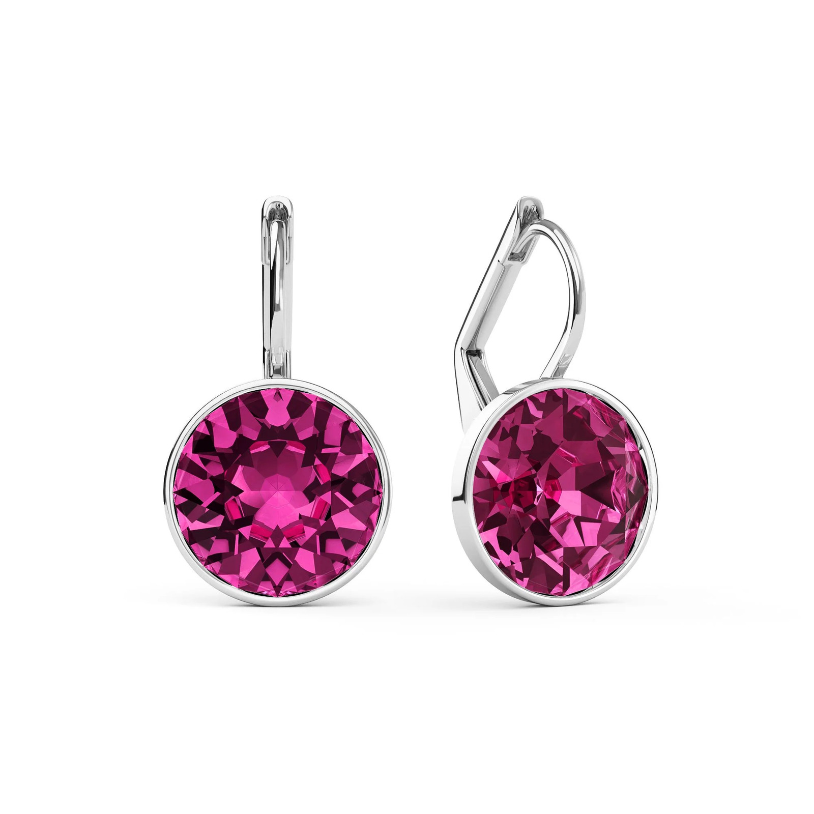 Silver Color Bella Drop Earring for Women Christmas Birthday Original Crystals from Austria Round Cut Dangle Pierced Jewelry250714