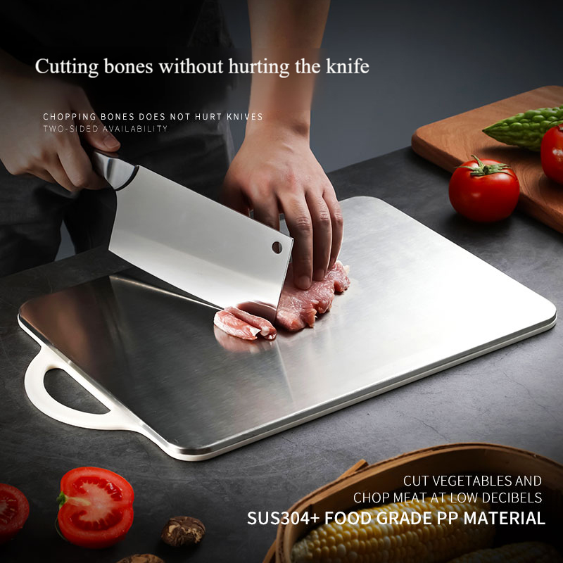 304 Stainless Steel Classified Double-Sided Dual-Use Chopping Plastic HUASU Antibacterial PP Cutting Board