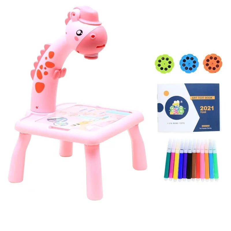 Mini Led Projector Art Drawing Table Light Toy for Children Kids Painting Board Small Desk Educational Learning Paint Tool Craft 250716