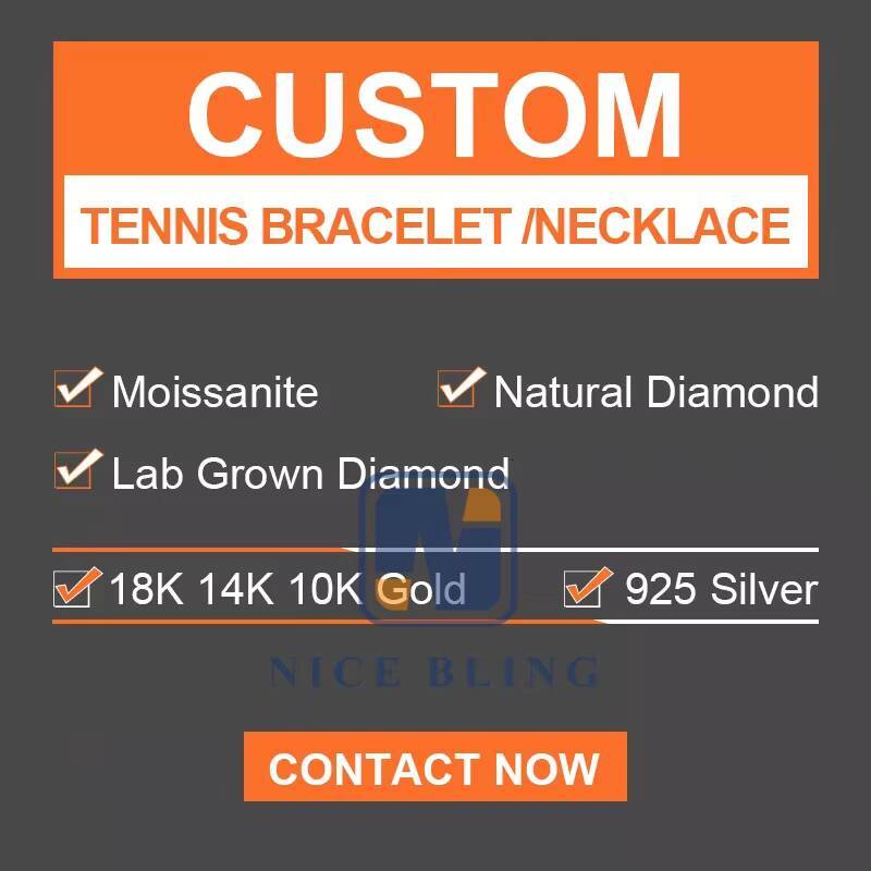 Hip Hop Jewelry Fashion Moissanite Necklace 2mm 3mm 4mm 5mm 6.5mm Moissanite Diamond 925 Sterling Silver Necklace