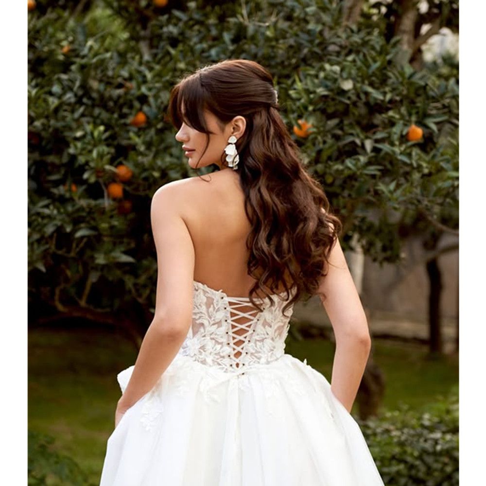 Floral V Neck Wedding Dresses Long Sleeves Beading Lace Appliques Bridal Gowns Backless Buttons Vestido De Novia Vestidos De Novia