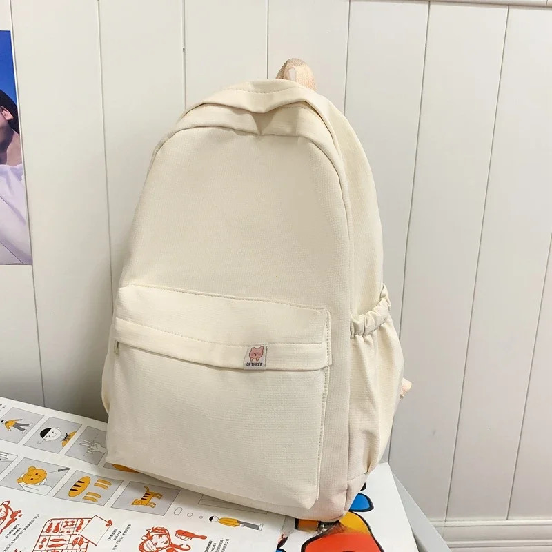 Waterproof Nylon Women Backpack Female Travel Bag Backpacks Schoolbag for Teenage Solid Color Bookbag Mochila Bookbag 250714