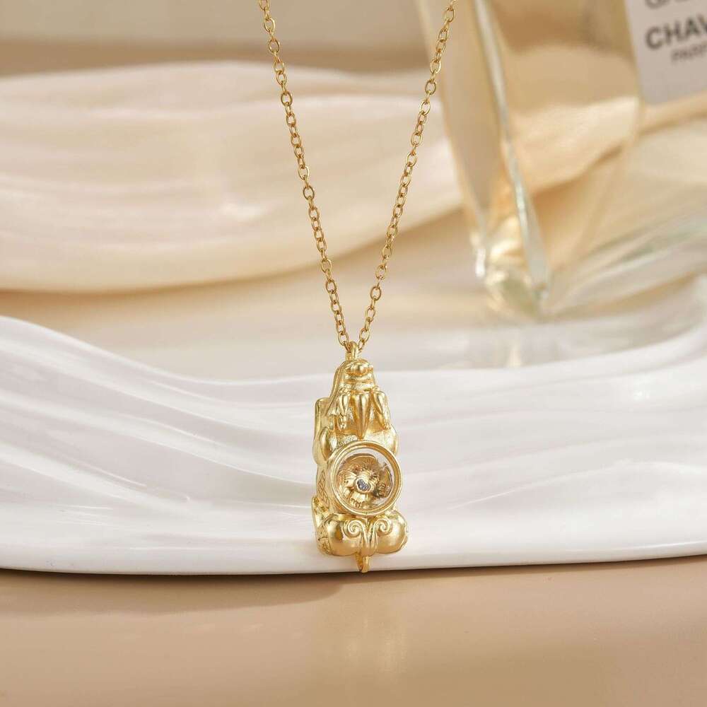 Hot Selling Thai Style Revoing Necklace For Women Fashionable Versatile High-End Titanium Steel Jewelry 0A3