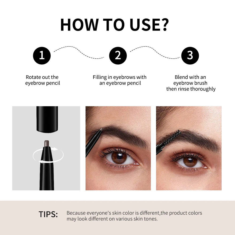 Long Lasting Ultra Fine Liquid Eyebrow Pen Waterproof Matte Double Head Eyebrow Pen Dark Brown Eyebrow Pencil With Brush Makeup 250712