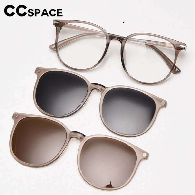 Polarized Clip Glasses Frame Men Women Ultralight TR90 Round Optical Clear Eyeglass Customizable Prescription Spectacles #302000