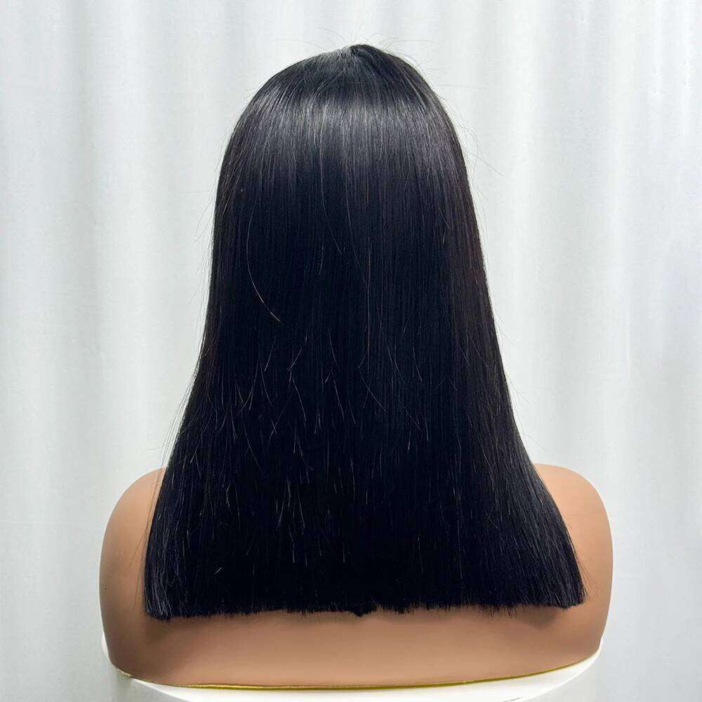 Bone Straight Human Hair 280% Density Vieamese 4x4 Transparent HD Lace Closure Double Drawn Bob Wigs For Women