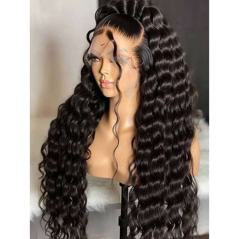 Curly 13X6 Hd Lace Frontal Wig Loose Deep Human Hair Brazilian 100% Preplucked 13X4 Water Wave Synthetic Front Wigs For Black Women
