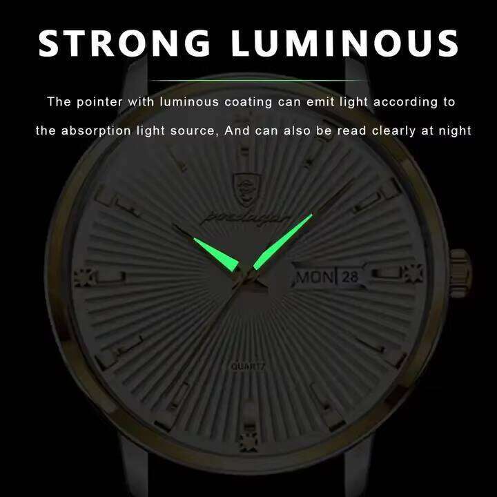 DHwatches Men's Business Watch - 50M Waterproof Stainless Steel Quartz Wristwatch with Date & Luminous (Model 994)