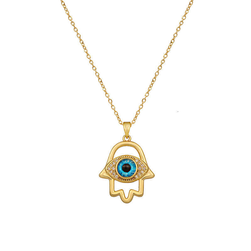 Titanium Steel Non-Fading Evil Eye Necklace For Women, Stylish Trendy Clavicle Chain With High-End Feel, Unique And Versatile Choker 525