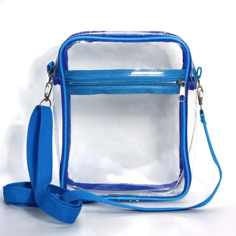 Casual Translucent Vinyl Purse: Lightweight Cross Body Clutch with Secure Zippered Compartment Suitable for All Occasions