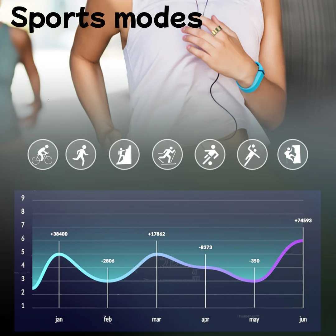 Smart Ring Fitness Rings Sleep Tracker Pedometer Step Counter Fitness Tracker Ring with Charging Case for Men Women W250717