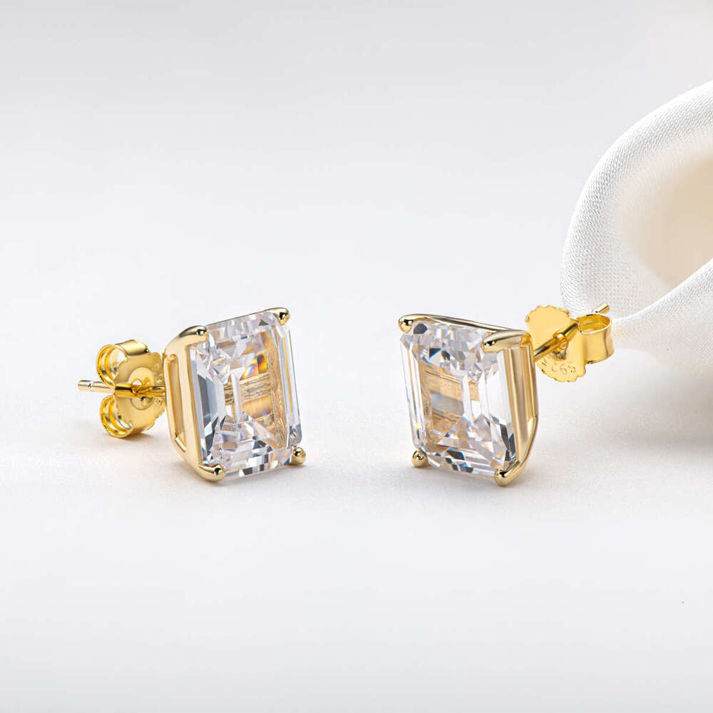 S Pure Sier Earringsirregular Zircon Elegant Earrings Water Shell 399