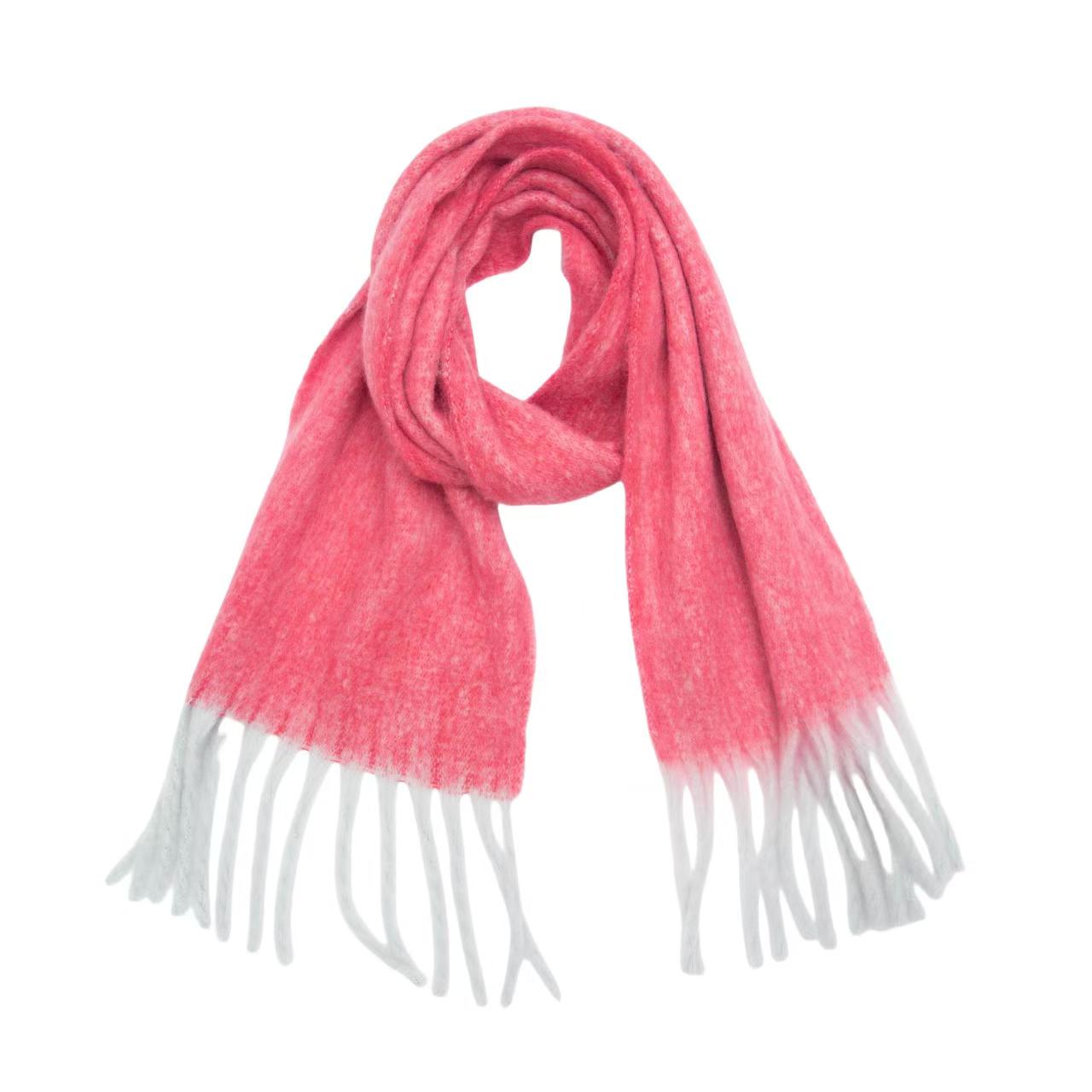 T1238 autumn and winter new style circle yarn thick tassel clip flower scarf shawl