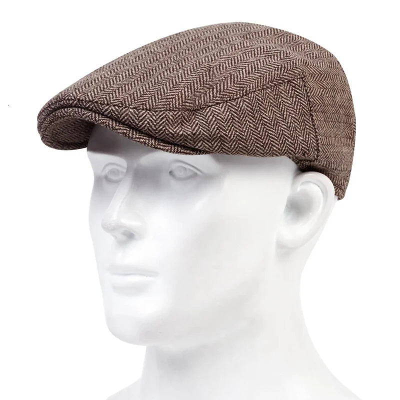 Character grid style beret hats fashion outdoor windproof cold hat mens and womens universal cap cotton warm caps 250716