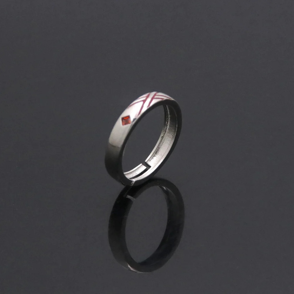 A Set Anime DARLING in the FRANXX Cosplay Ring 02 Zero Two Metal Adjustable Rings Jewelry Prop Accessories Gift 250704