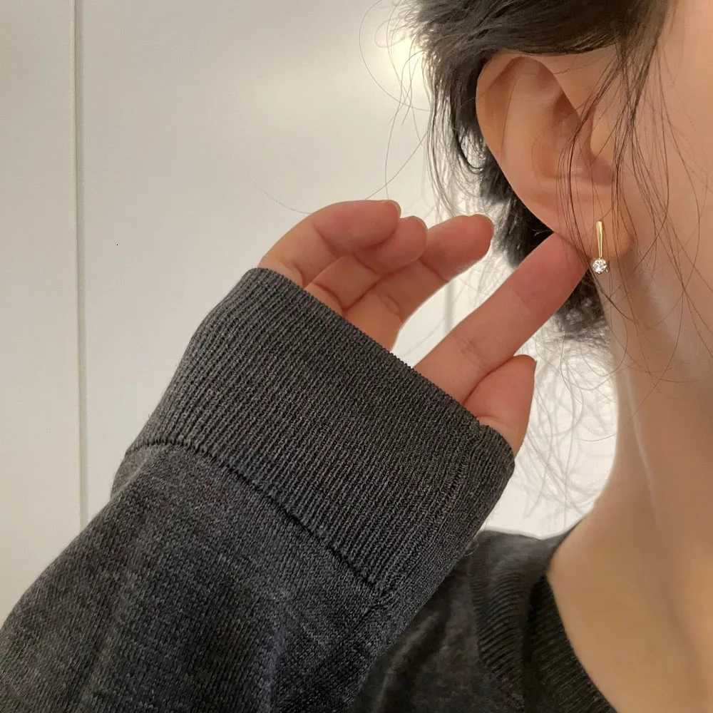 Original Silver 925 14K Gold Simple Hook Earrings for Women Piercing Wedding Luxury Elegant Jewelry y250715