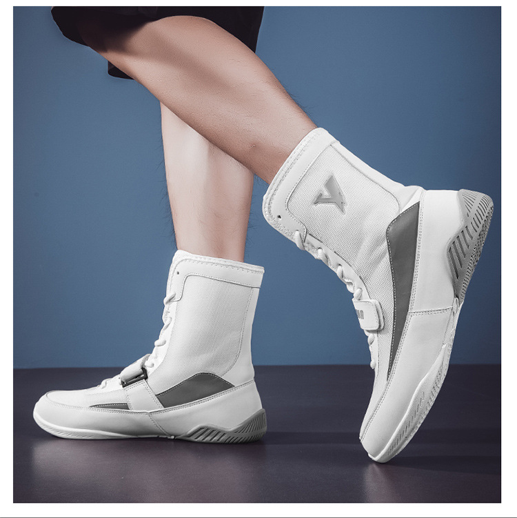 Boxing shoes wrestling shoes sneakers men's trainers indoor breathable shock absorbing fitness and non slip