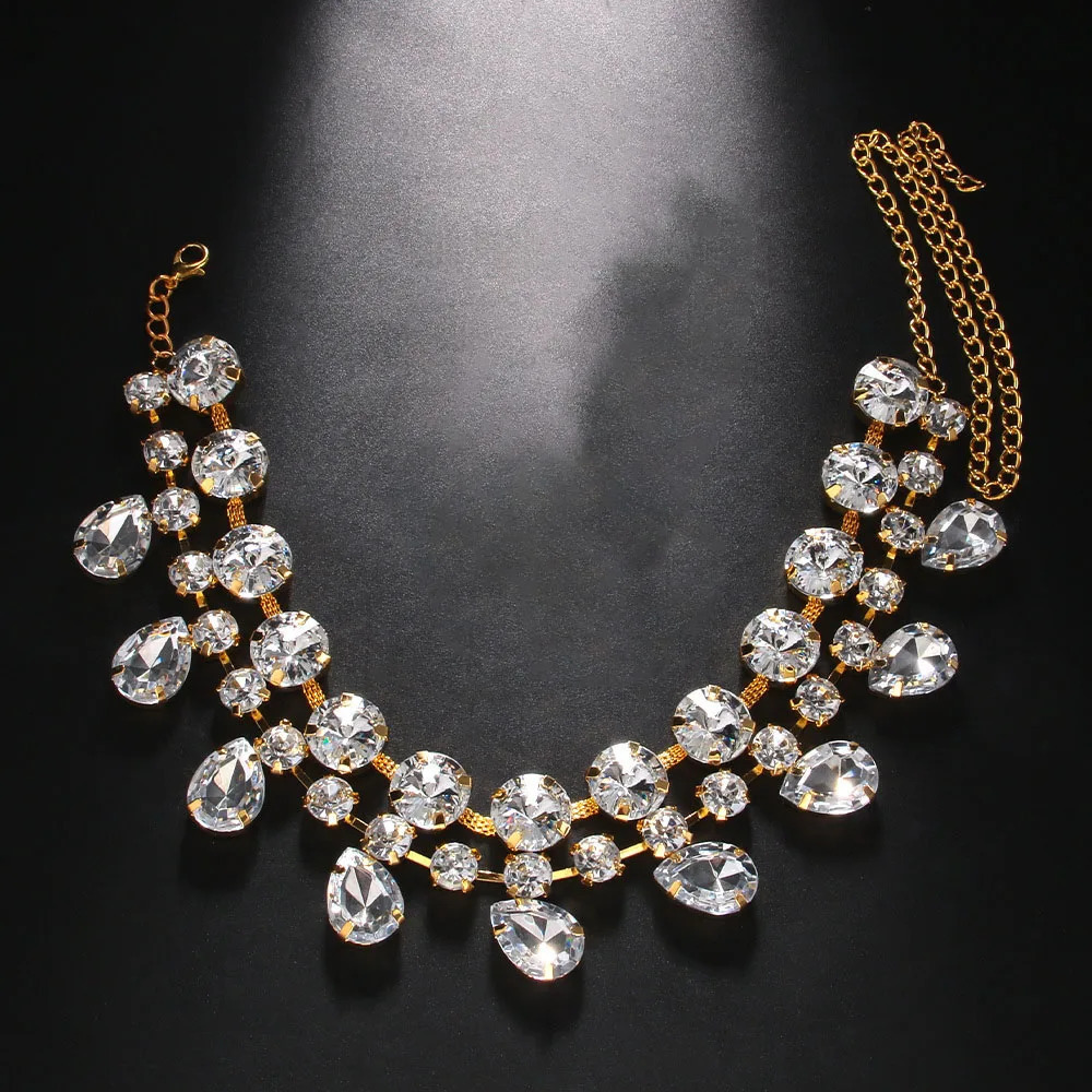 Stonefans Collar Choker Necklace Round for Women Vintage Wedding One Piece Neck Chain Prom Fashion Chokers Jewelry Gift 250716
