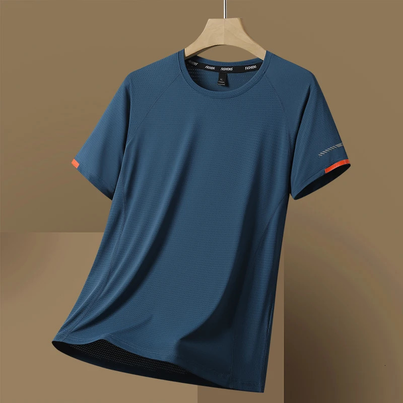 For 2025 Summer T Shirt Fashion Short Sleeves Quick Dry Running Casual MenS T-Shirts Oversize 7XL 8XL Top Tees Tshirts 250715