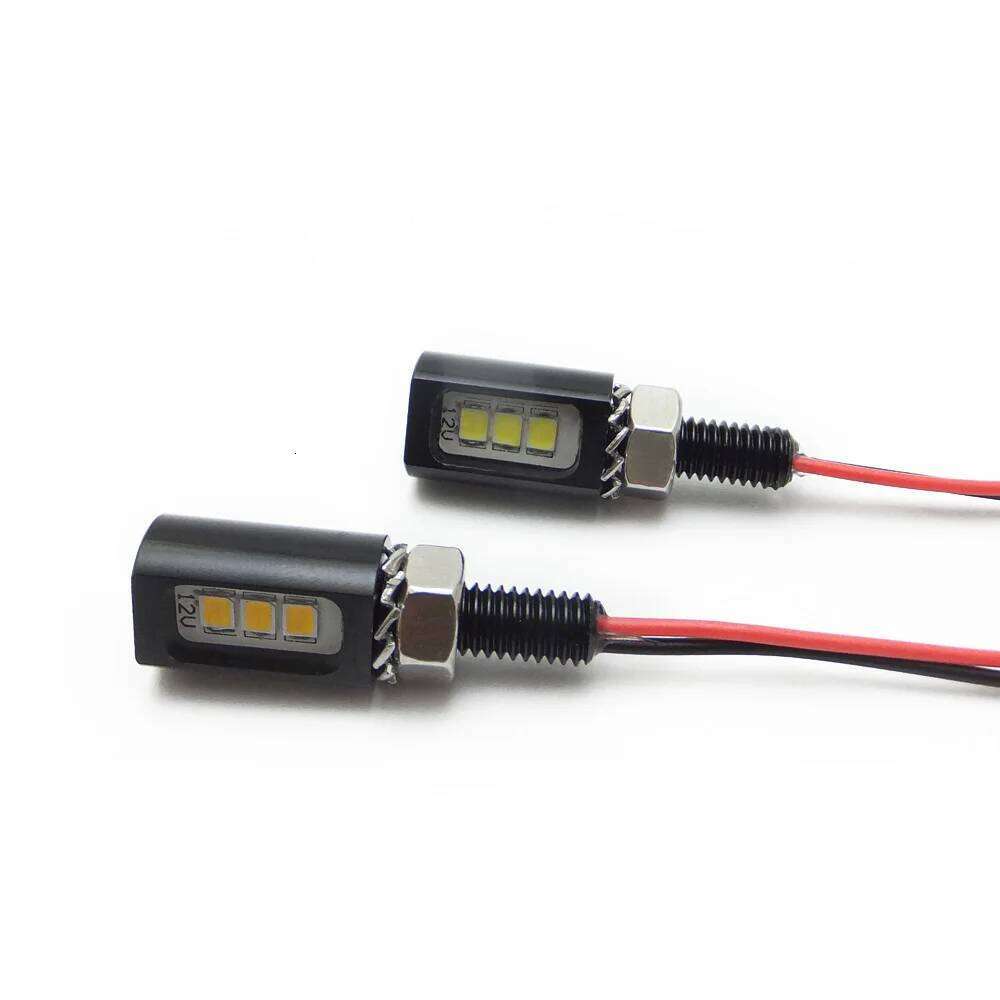 2pcs 12V 24V Car Motorcycle License Number Plate Lights Lamp Auto Tail Front Screw Bolt Bulbs Source