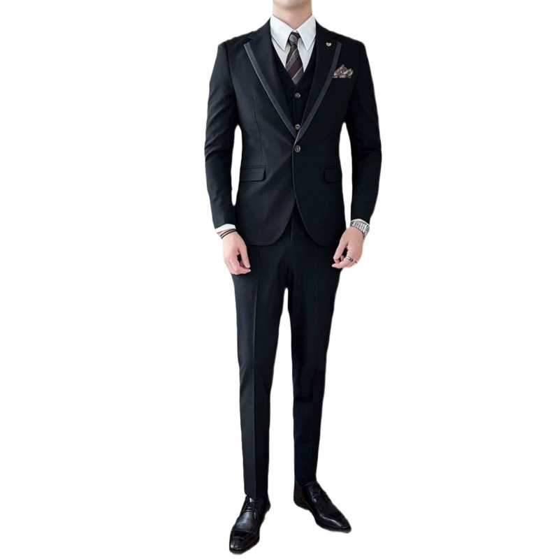 H794Men's slim casual wedding suit groom suit