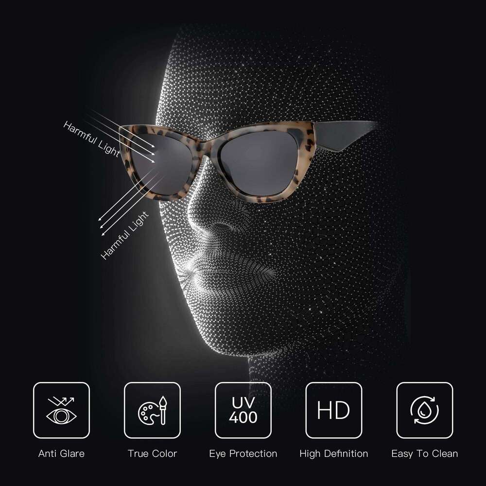 ZENOTTIC Women's Square Acetate Polarized Sunglasses Thick Frame UV400 Protection Sun Glasses Fashionable Ladies' Shopping Gift