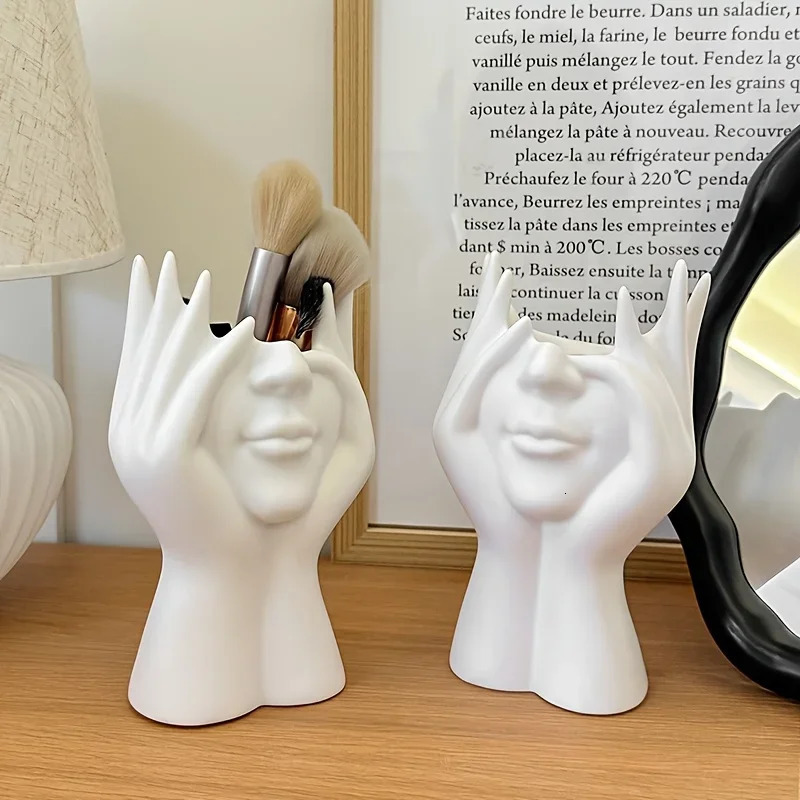 Multi Functional Facial Styling Makeup Brush Storage Box Pen Holder Vase Decoration Living Room Foyer TV Cabinet Decoration 250716