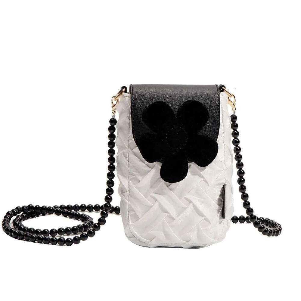Spring Summer Women 2025 New Stylish Fresh Pleated Phone Fashion Shoulder Strap Crossbody Lipstick Bag