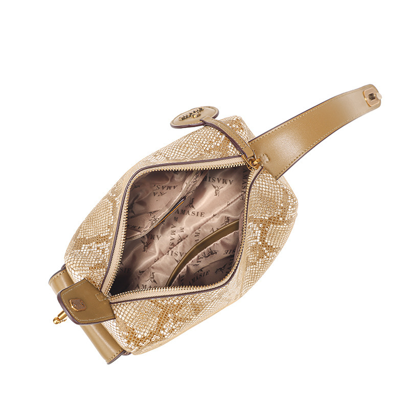 Women's Fashion Serpentine Boston Bag Free Shipping Designer Luxury New Multi Functional Handbag Casual Single Shoulder Crossover Shopping Bag