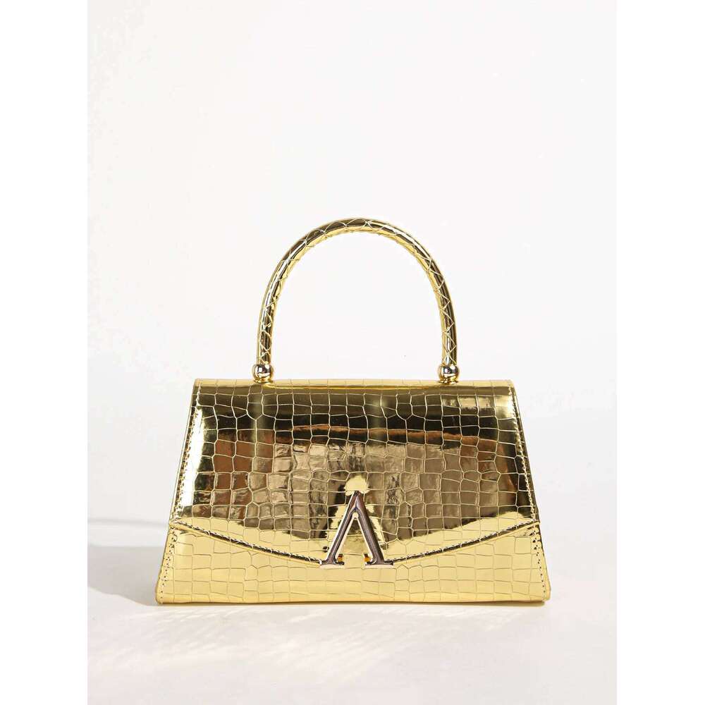 Women's Solid Color Mini Satchel Bag, Elegant Dinner Chain Bag For Women,Elegant,Exquisite Patent Square Evening