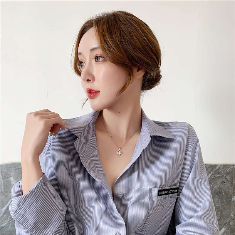 Classic Simple Versatile Necklace Gentle Eternal Pendant Soft Angelic Temperament Collarbone Chain Zircon Jewelry 866