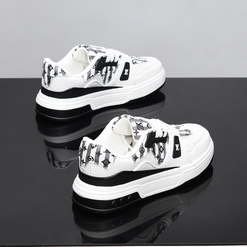 Designer Casual Shoes for men and woman free shipping New fashionable versatile thick soled height increasing shoes size 35-44 black yellow Purple