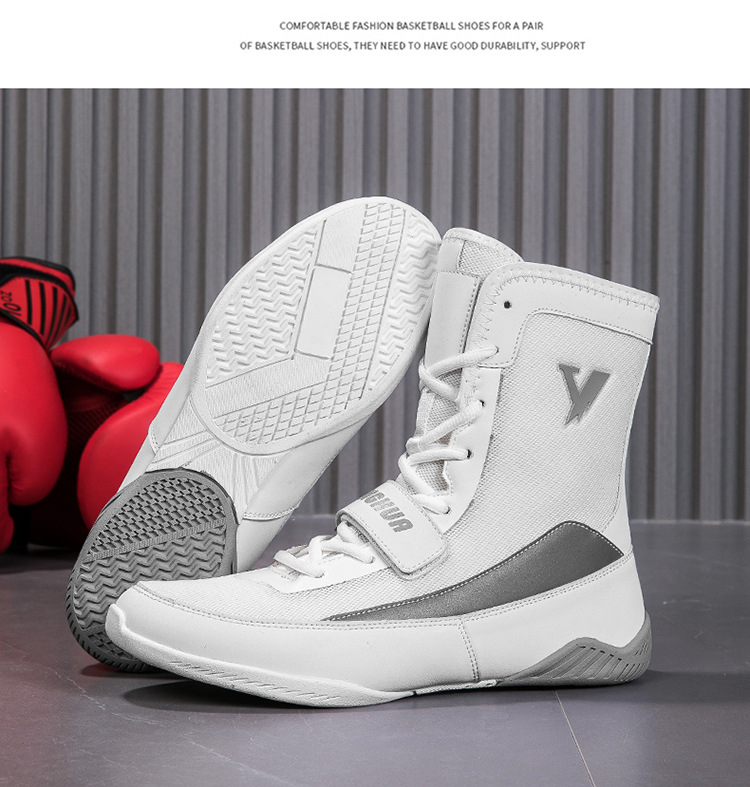 Boxing shoes wrestling shoes sneakers men's trainers indoor breathable shock absorbing fitness and non slip