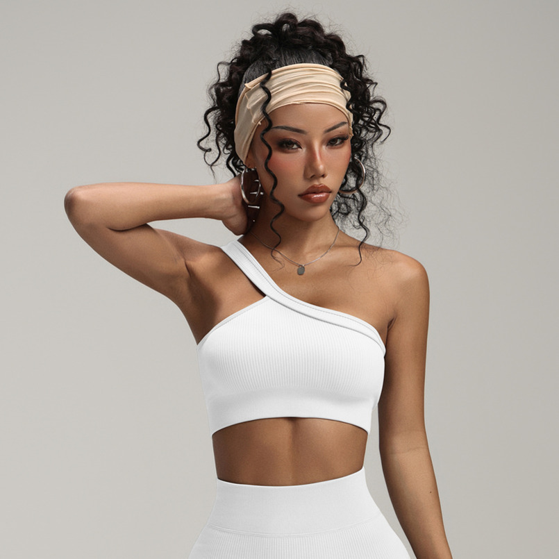 Ribbed Sleeve Sports Set Vest Integrated Yoga Women's Fitness Long Pants