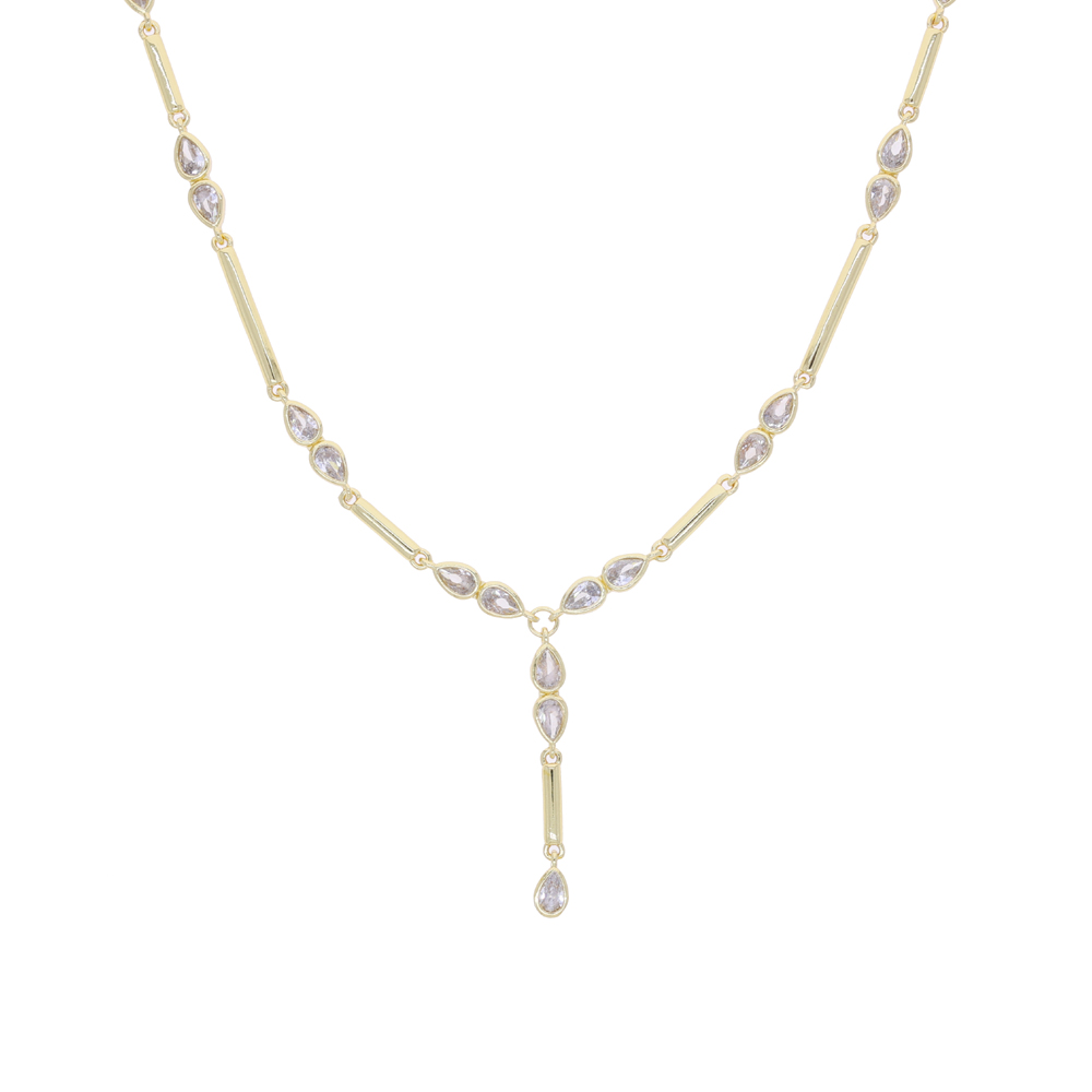 sdzstone 2025 New Arrived Fashion Geometric Bar Tear Drop Cubic Zirconia CZ Link Chain Anklet Women Gold Color Foot Jewelry