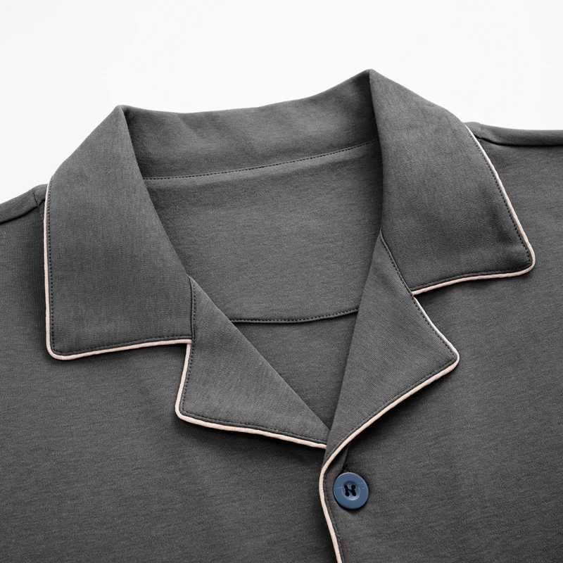 3PCS/Set Mens Nightwear Suit Summer Generous Leisure Short Sleeve Pajamas Striped Homewear Men Big Yards4XL Cotton Pajama Men W250717