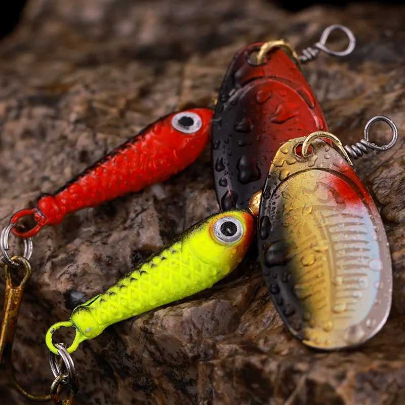 LUSHAZER Fishing spinner bait 9g spoon lure metal baits treble hook isca artificial fish wobbler feeder carp spinnerbait Z250717