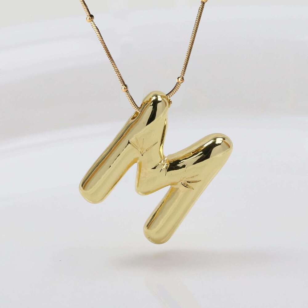 Fashion 26 English Letter Necklace for Women Stainless Steel Pendant Hip Hop Accessories Direct Shipping