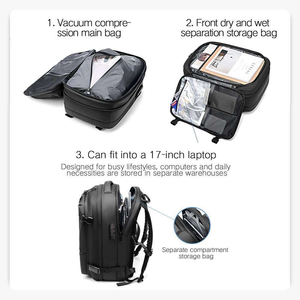 Travel Vacuum Compression Large Capacity inch Laptop Expanded Hiking Outdoor Backpack Sports Fashionable and breathable Top designer style