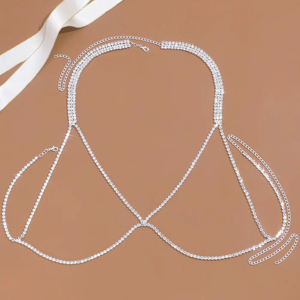 Simple Chest Chain Bikini Jewelry for Women Crop Top Brazilian Summer Beach Fashion Bra Chain Brest Body Jewelry Gifts 250716