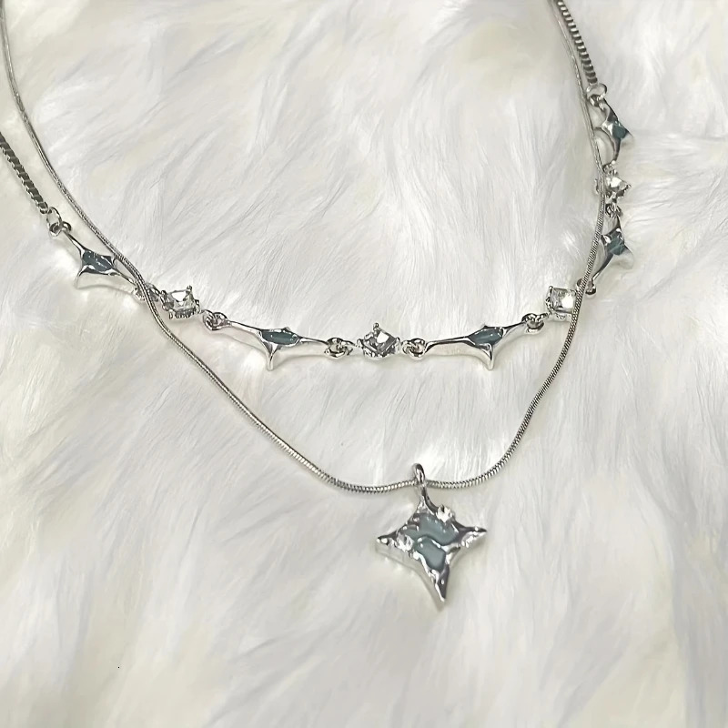 Beach Resort Style Beaded Star Pendant Necklace Women Cool Double Layered Stacking n Holiday Accessories Jewelry 250715