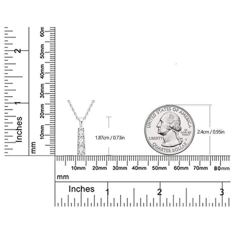 Minimalist High-End Necklace For Women Summer Elegant Niche Light Moissanite Pure Sier Pendant Ff3