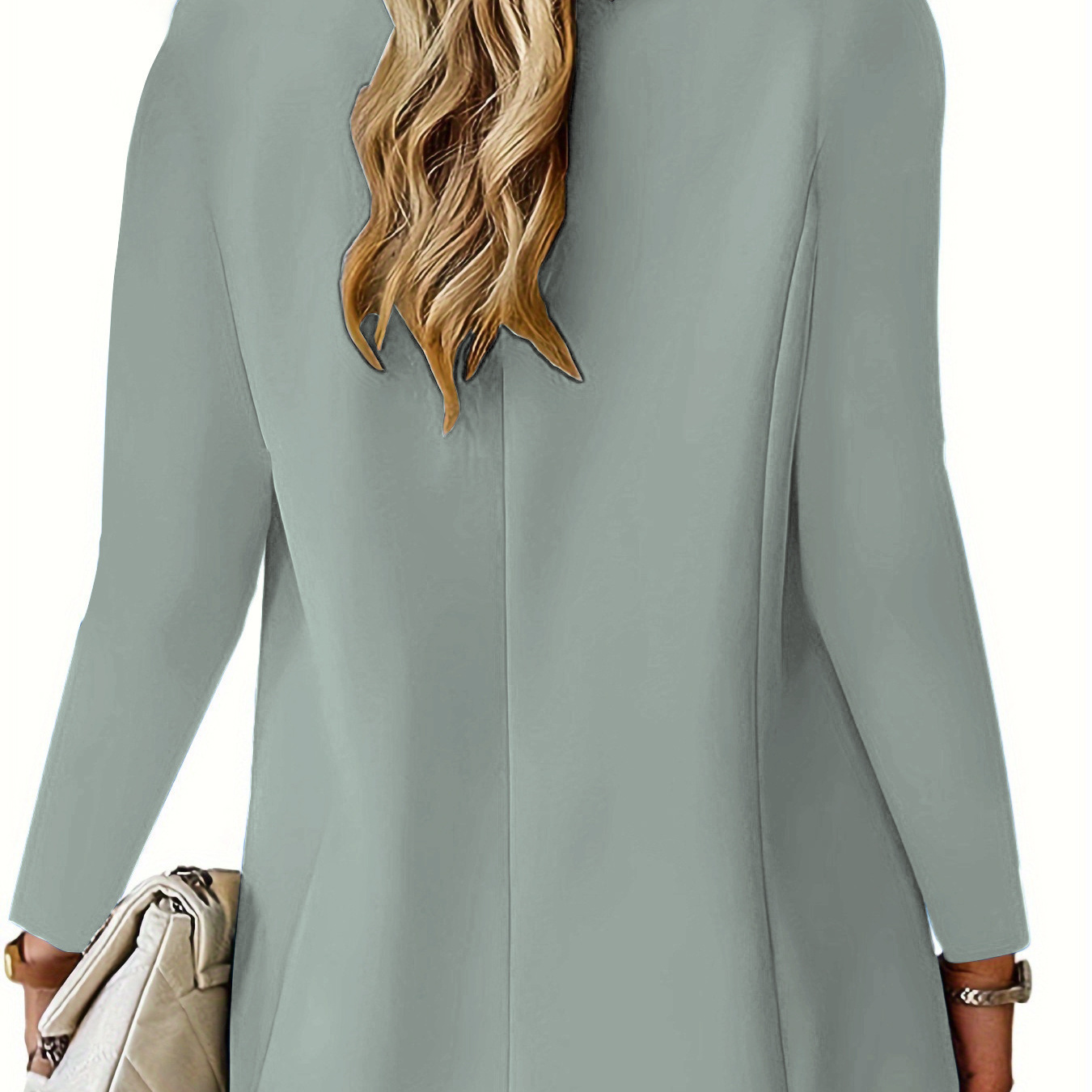 Free shipping designer coat for women Simple long sleeved solid color fashionable cardigan small suit jacket for women