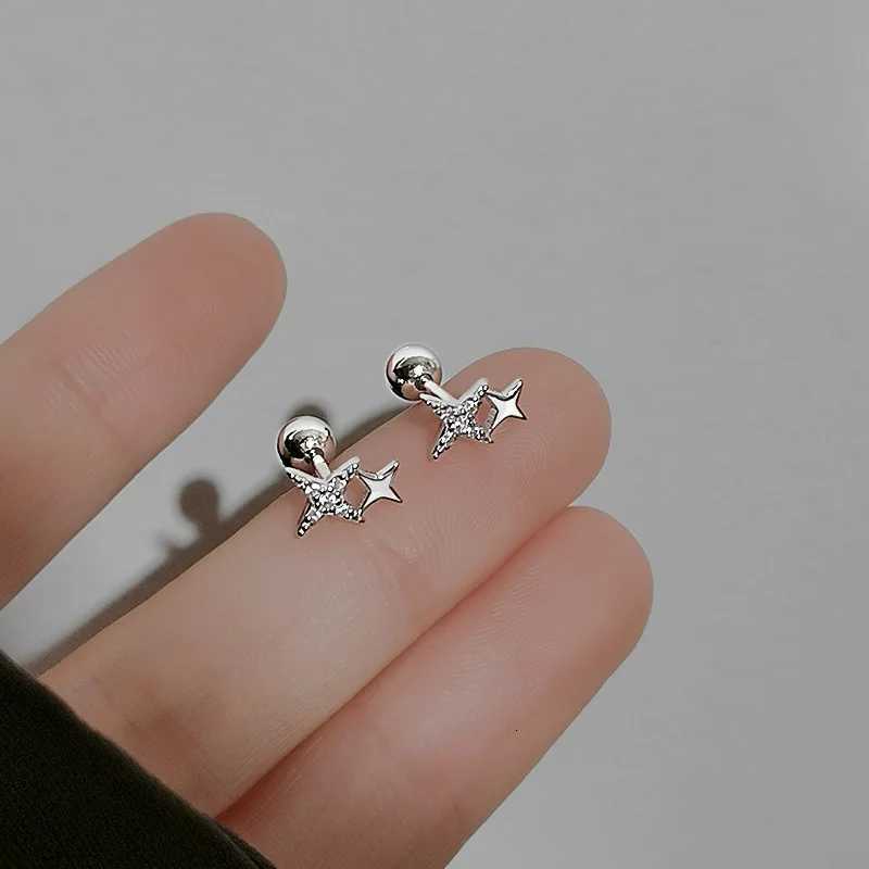 Korean Fashion Cross Star Piercing Helix Studs Earrings for Women Hypoallergenic Daily Wear Ear Piercing Jewelry Gifts y250715