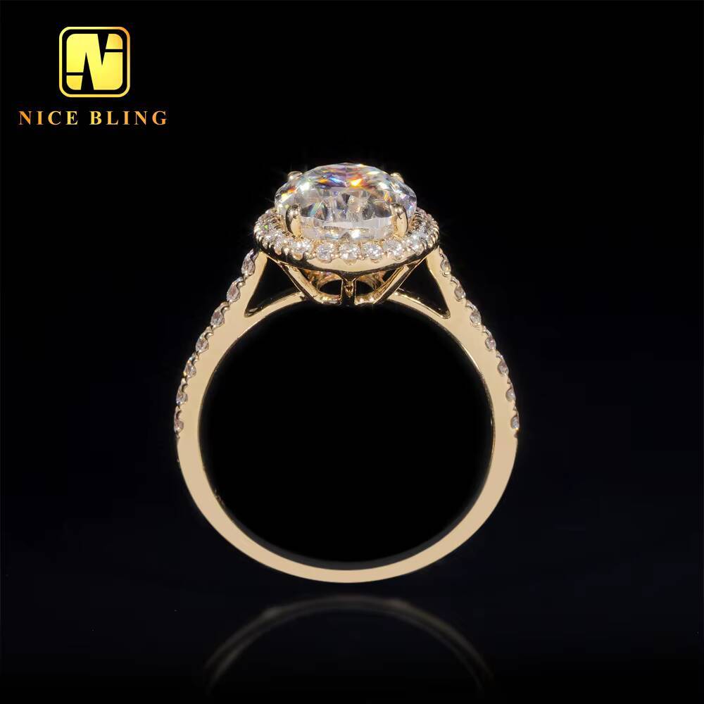 14K Gold Diamond Wedding Rings Women VVS Moissanite Oval Cut Ring Moissanite Engagement Ring for Women