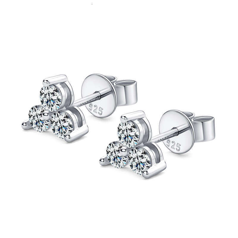 New Simple Elegant High-End Clover Earrings For Women, Pure Sier Moissanite Ear Jewelry A15