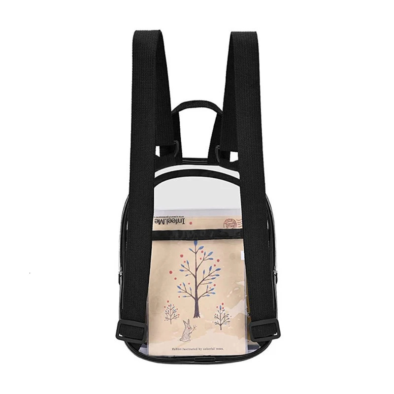 Pvc Transparent Bag Clear Travel Backpack Shoulder Bag Strap Book Sports Field Approved Waterproof Mini Travel Schoolbag for Kid 250714