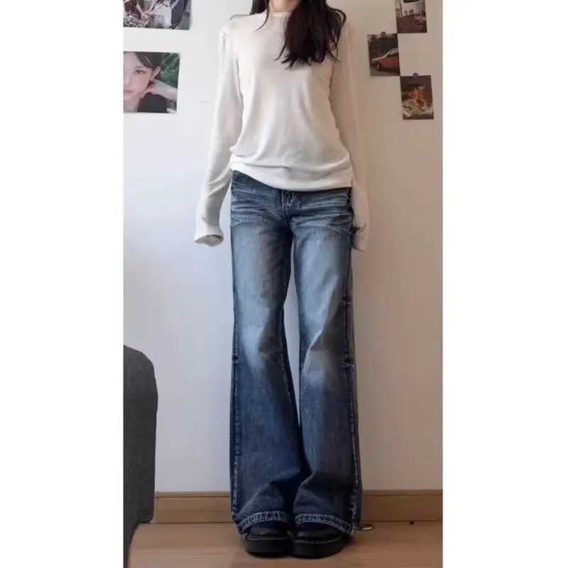 2K Jeans Pants for Women Shoujo Girl Style Womens Denim Pants Low Rise Jeans Womens Spring Clothes Jean Coquette Jorts Baggy R250716