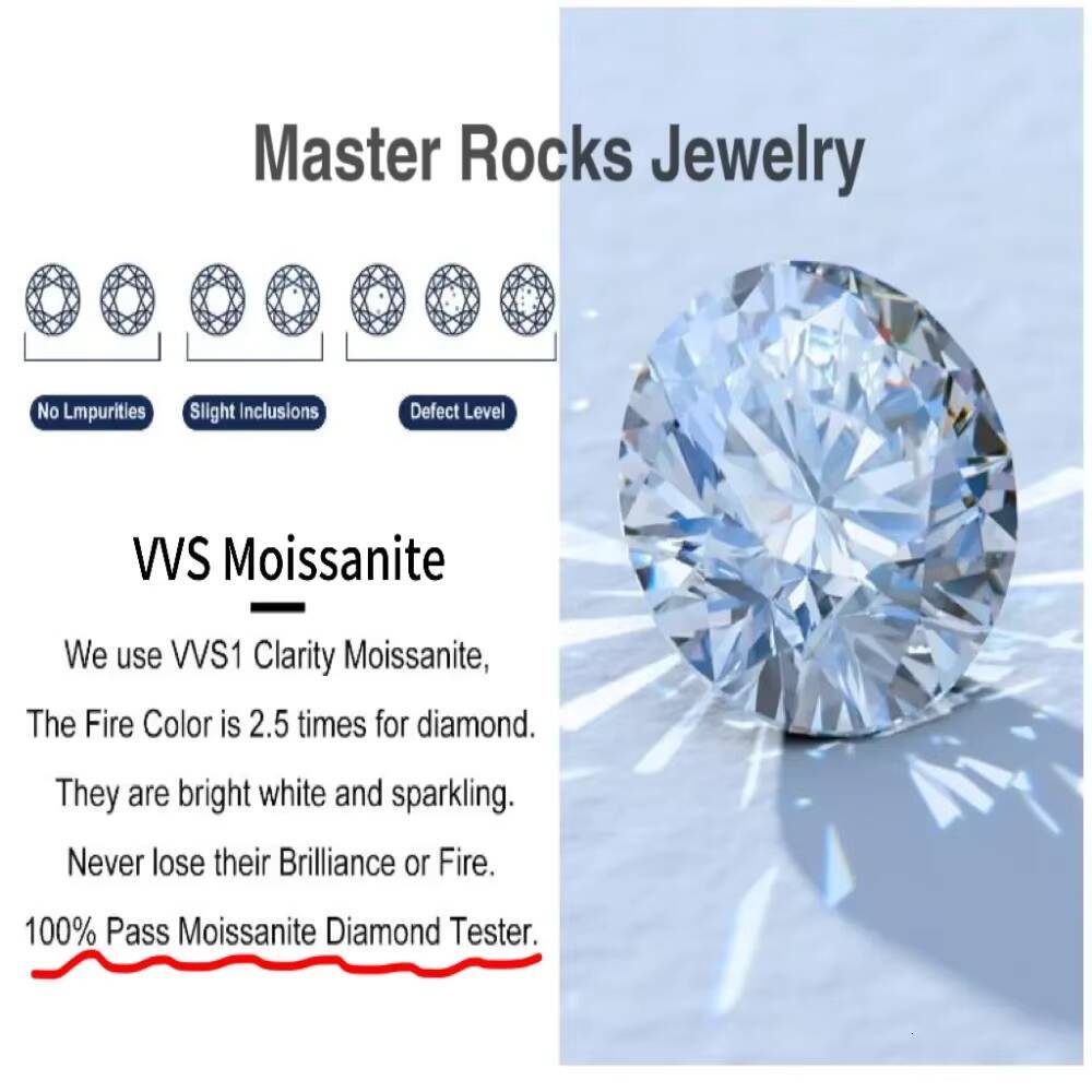 Full Size Moissanite 925 Silver Tennis Necklace Factory Price Iced Out Moissanite Diamond Tennis Chain