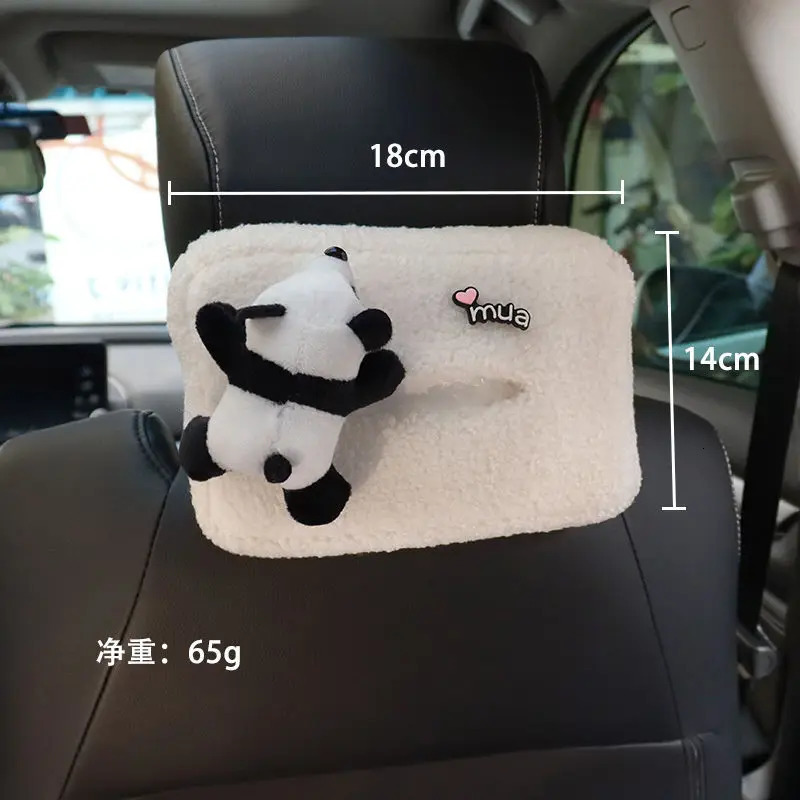 Winter Warm Soft Plush Cartoon Panda Car Interior Accessories Car Steering Wheel Cover Handle Cover 250715